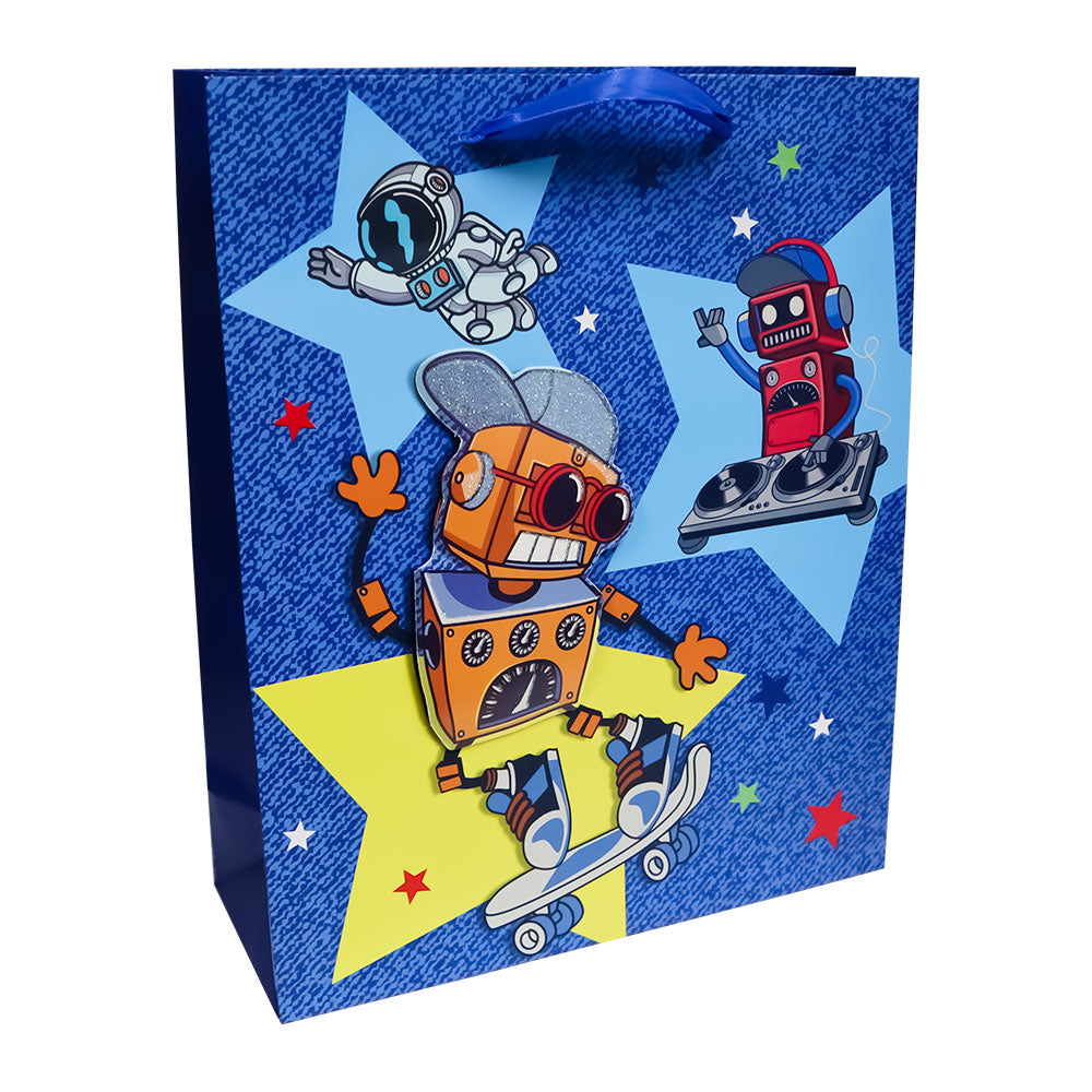 Bolsa de Regalo Azul para Niño 32 x 16 x 10 cm 1 pieza ITrade
