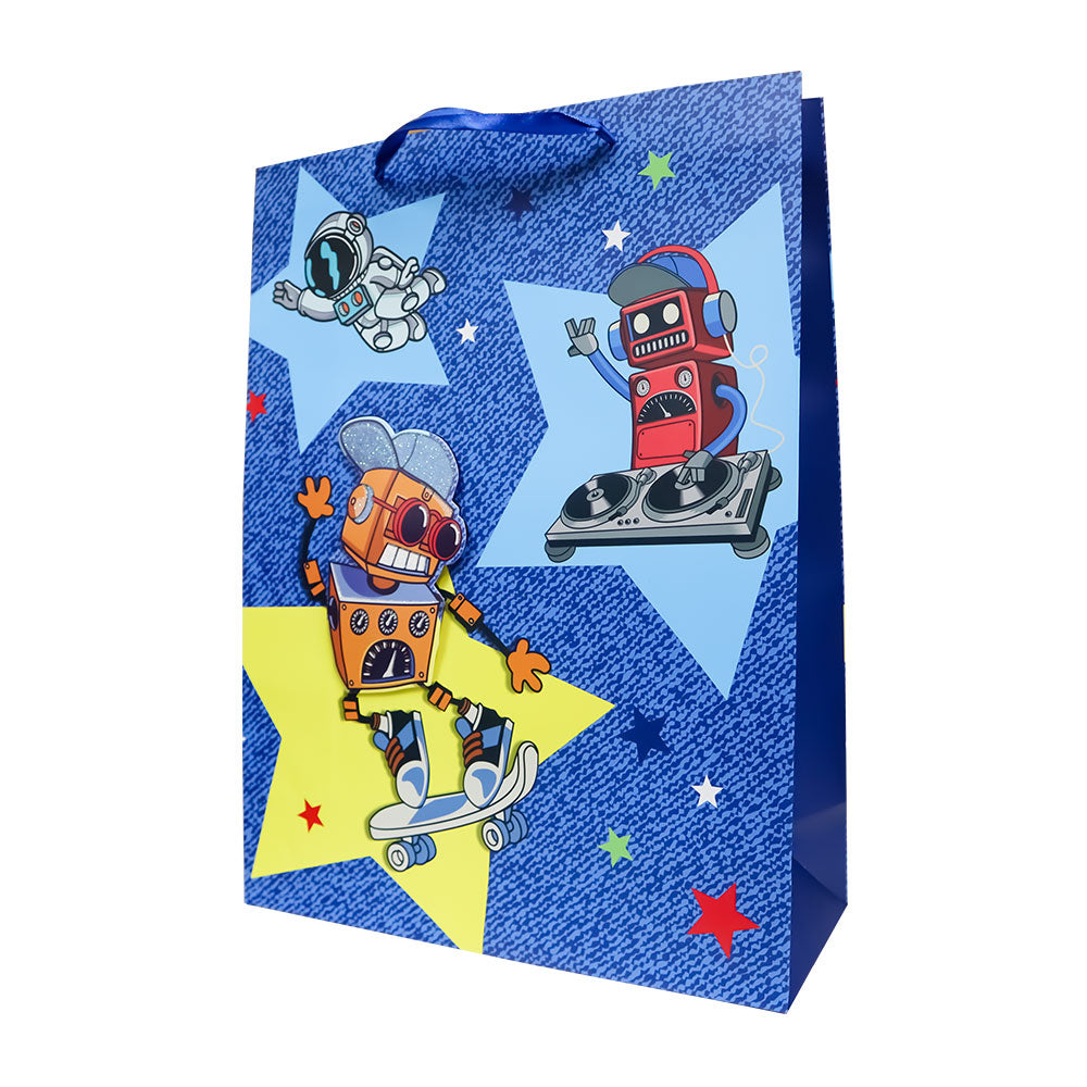 Bolsa de Regalo Azul para Niño 40 x 30 x 12 cm Varios Modelos 1 pieza ITrade
