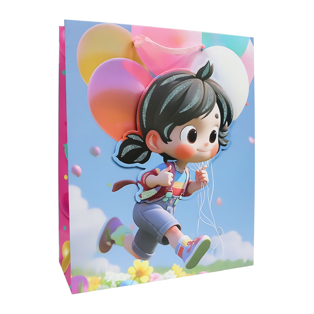 Bolsa de Regalo para Niño y Niña Muñequitos 32 x 26 x 10 cm 1 pieza ITrade