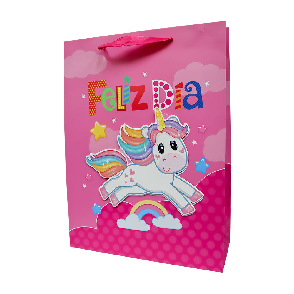 Bolsa de Regalo para Niña Unicornios 40 x 30 x 12 cm 1 pieza ITrade