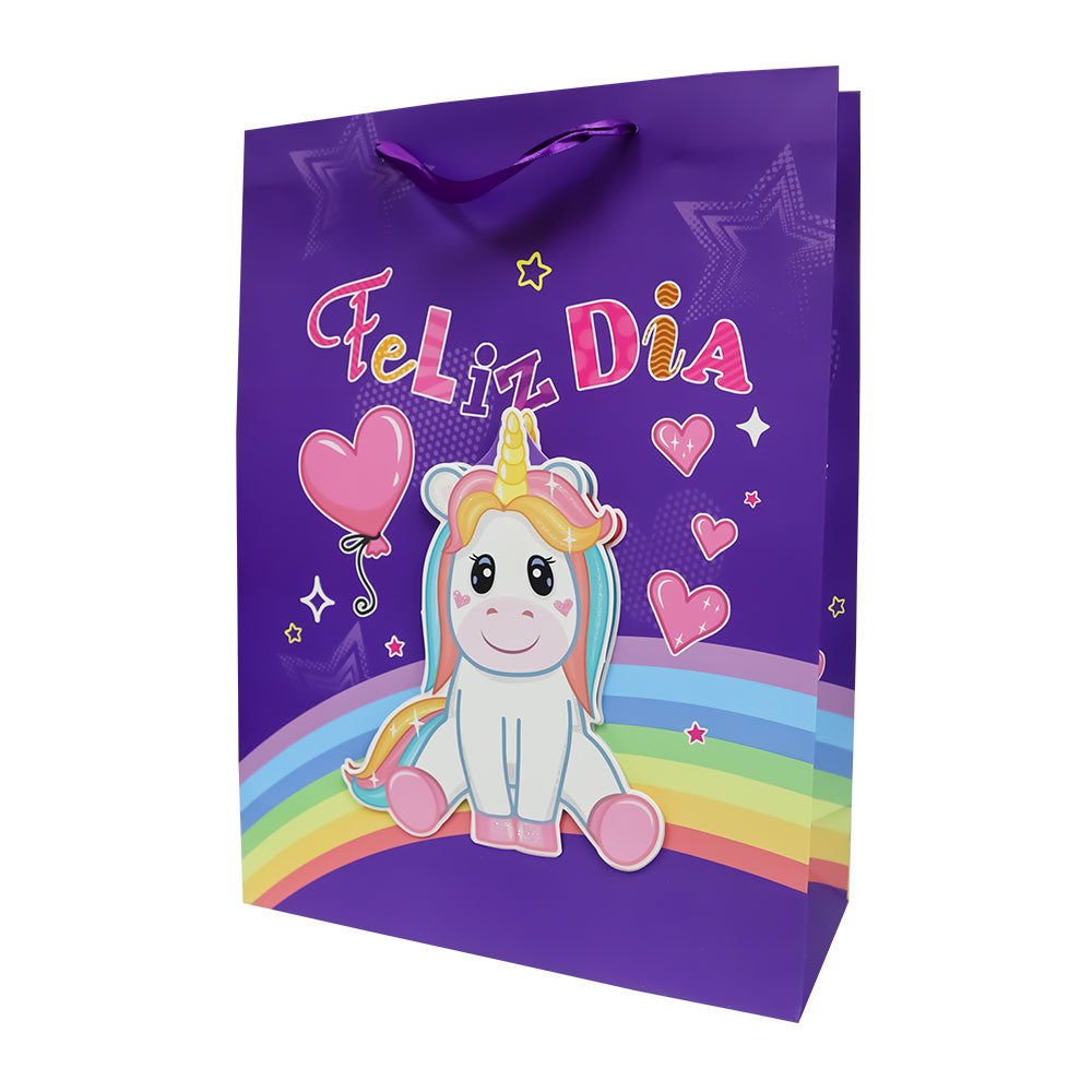 Bolsa de Regalo para Niña Unicornios 40 x 30 x 12 cm 1 pieza ITrade