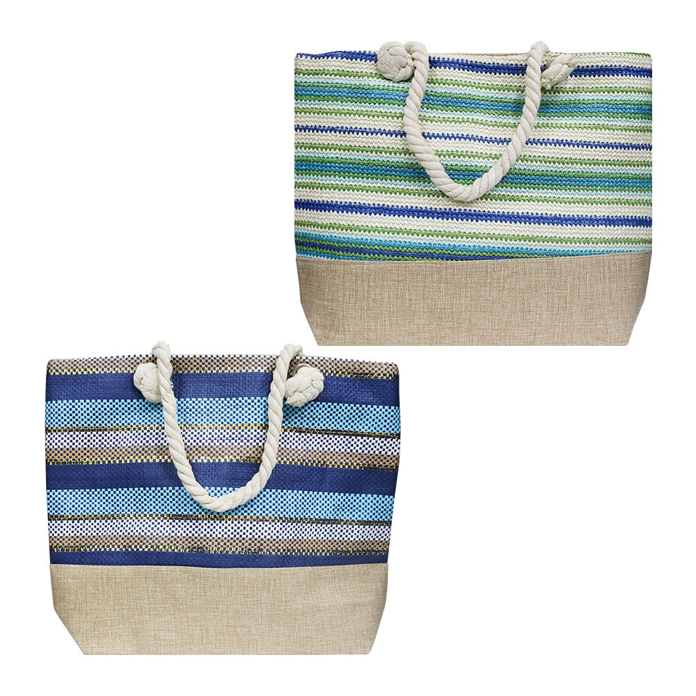 Bolsa de Playa Rayada 43 x 34 x 10 cm Varios Colores ITrade