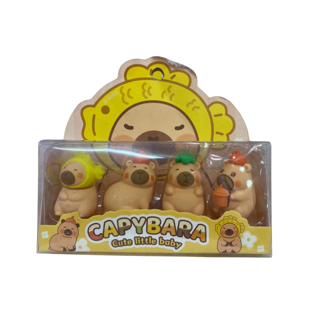 Goma para Borrar Capybara con Adorno 4 piezas ITrade