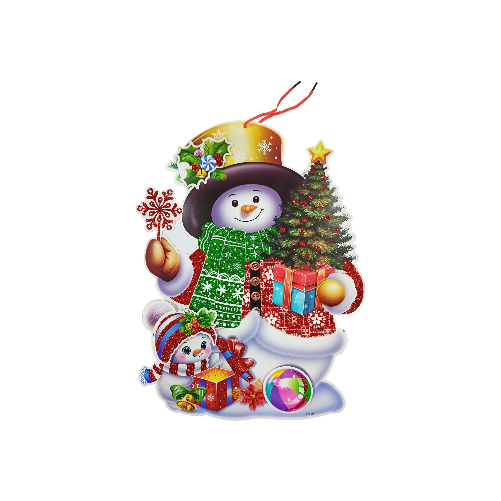 Adorno De Carton Navideño Muñeco De Nieve 35 X 45.5 cm Itrade