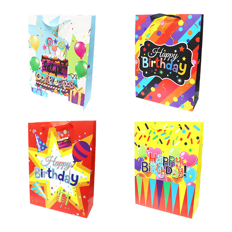 Bolsa de Regalo Feliz Cumpleaños Globos Grandes 42 x 30 x 12 cm 1 pieza ITrade