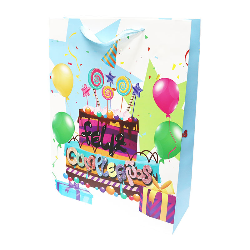 Bolsa de Regalo Feliz Cumpleaños Globos Grandes 42 x 30 x 12 cm 1 pieza ITrade