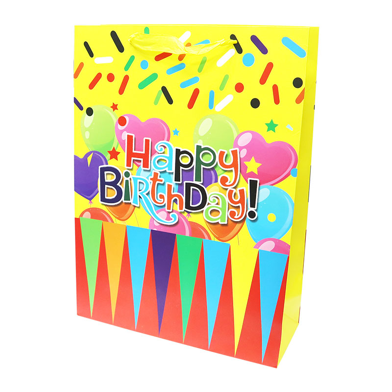 Bolsa de Regalo Feliz Cumpleaños Globos Grandes 42 x 30 x 12 cm 1 pieza ITrade