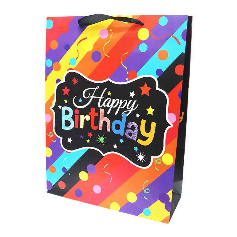 Bolsa de Regalo Feliz Cumpleaños Globos Grandes 42 x 30 x 12 cm 1 pieza ITrade