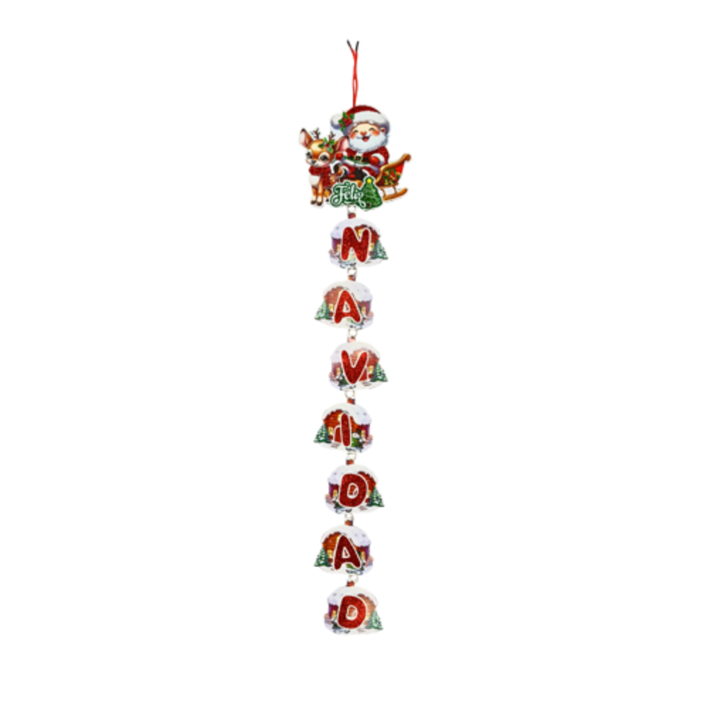 Adorno De Carton Navideño Colgante 88X21 cm Varios Modelos Itrade