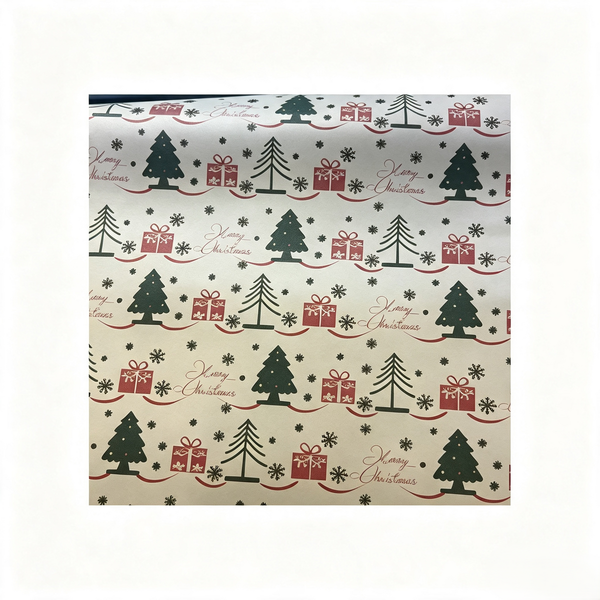 Papel Regalo Cafe Navideño Pinos 75 X 51 cm 80 grs Itrade