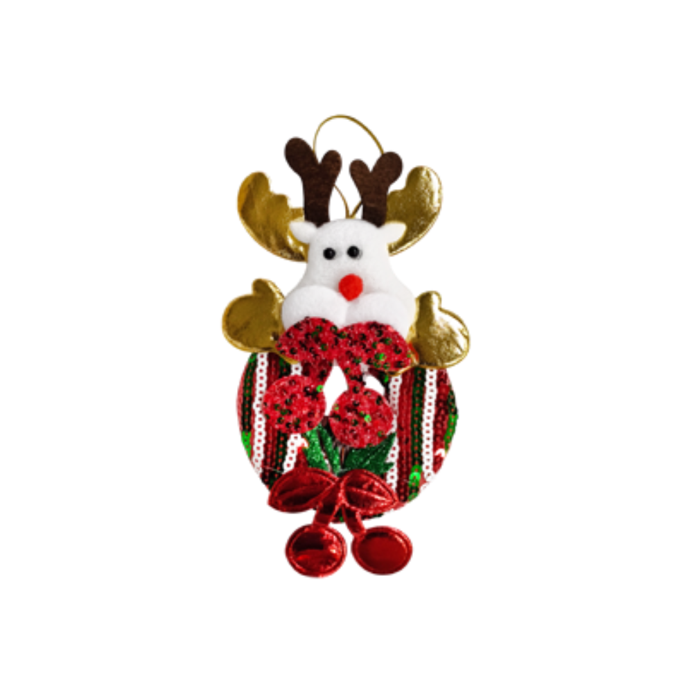 Adorno Colgante Navideño Rojo Redondo con Lentejuela Varios Modelos Itrade