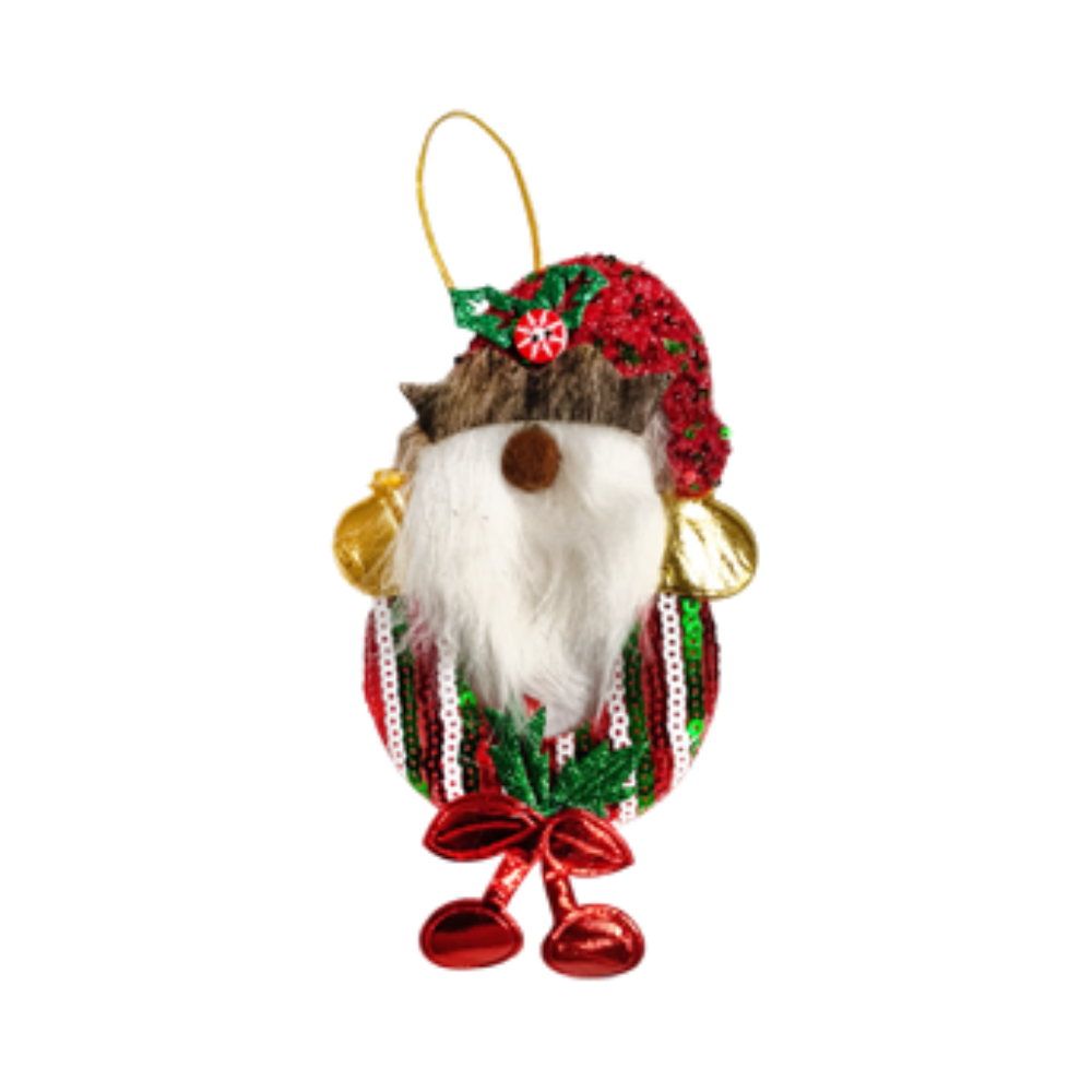 Adorno Colgante Navideño Rojo Redondo con Lentejuela Varios Modelos Itrade