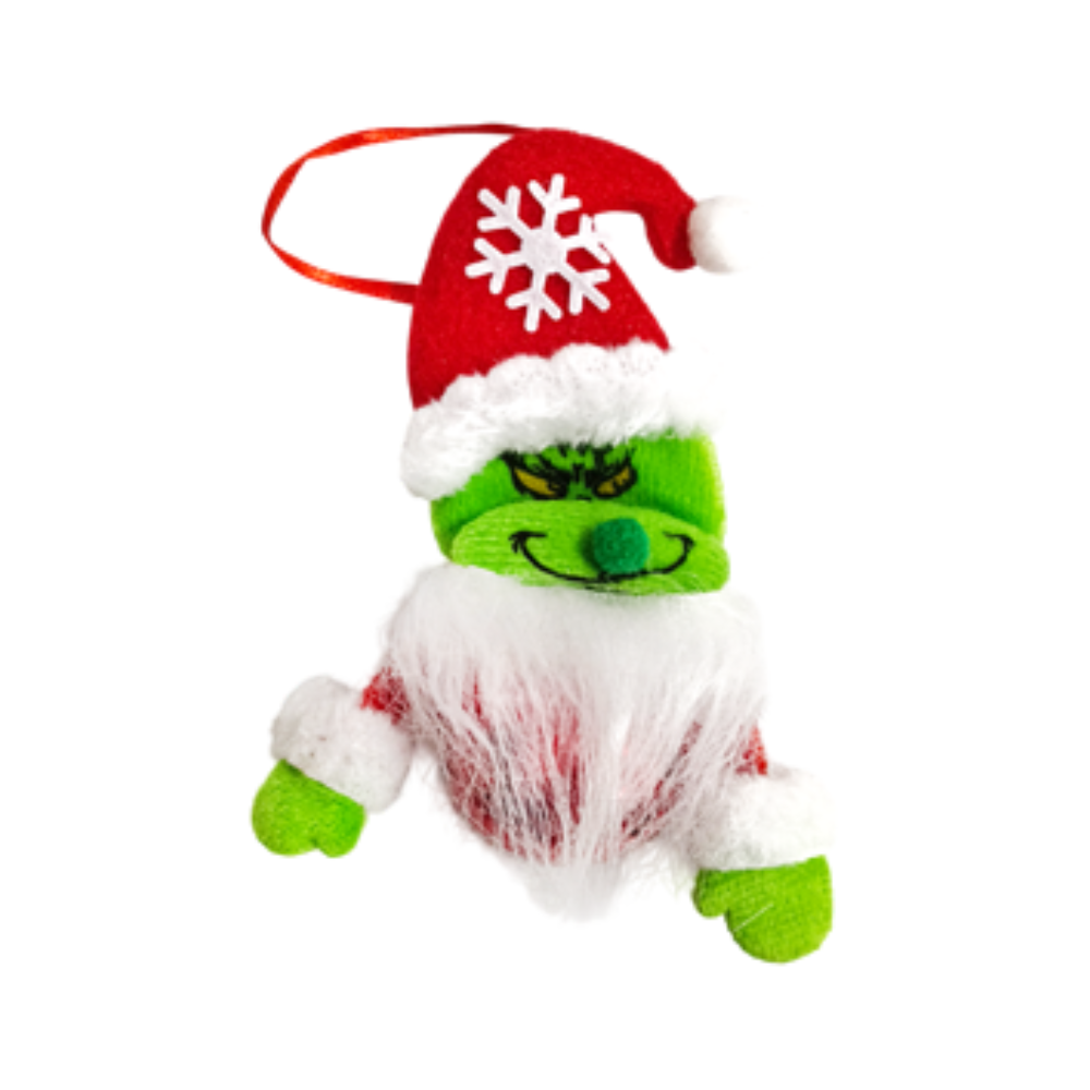 Adorno Colgante Navideño Cascabel Monstruo Navideño Verde Itrade