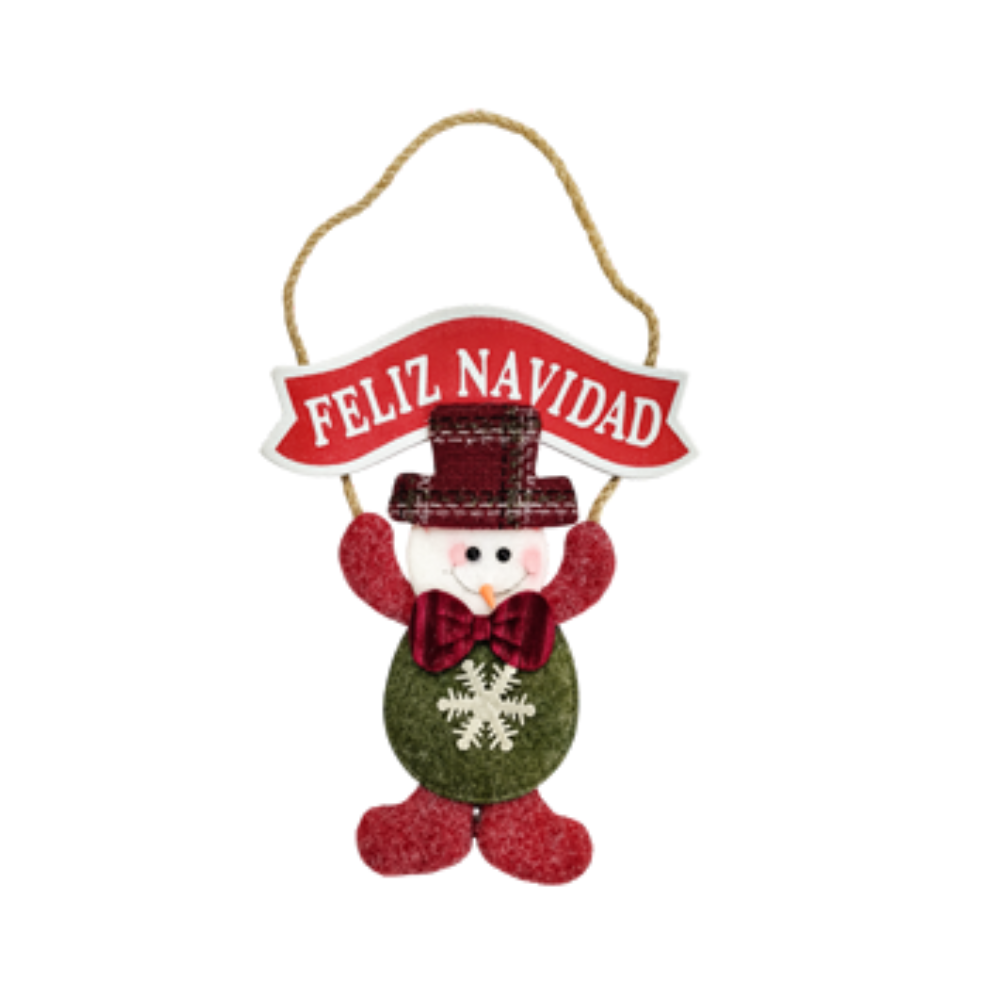 Adorno Colgante Navideño Feliz NavidadiDeño Rojo/Verde Varios Modelos Itrade