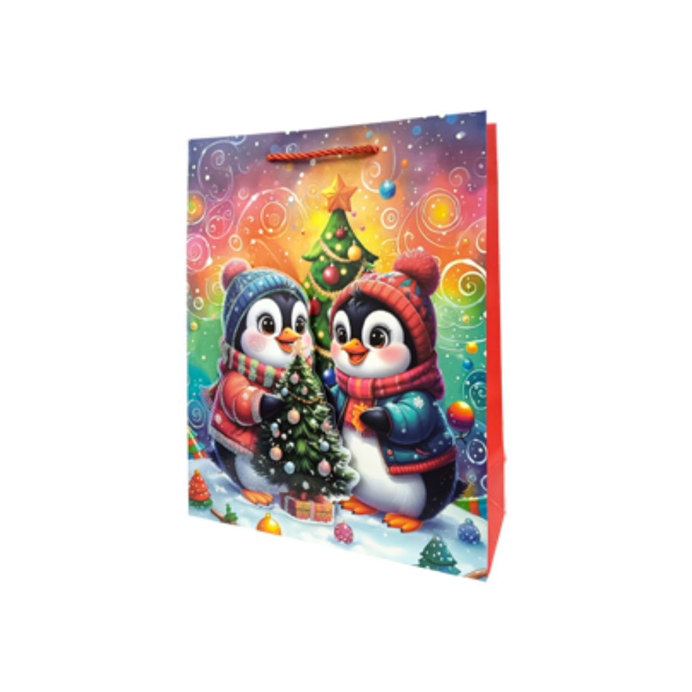 Bolsa Regalo Navideño Personajes Navideño Animados Varios Modelos 32X26X10 Itrade