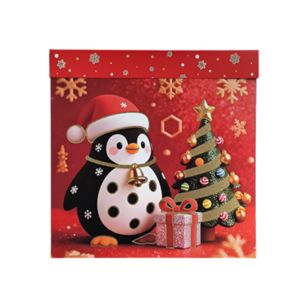 Caja Regalo Navideño Personajes con Glitter Varios Modelos Itrade 15X15X15