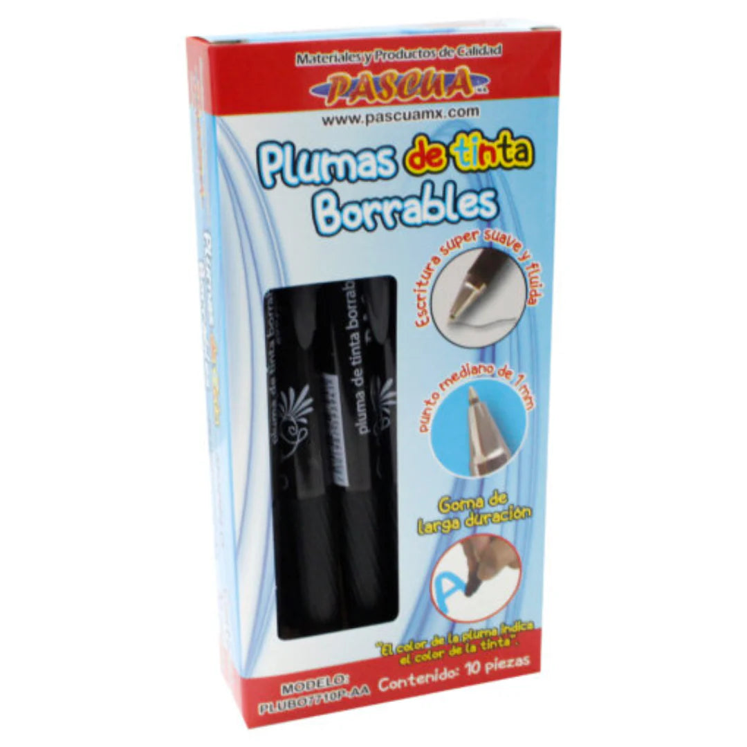 Bolígrafo de Tinta Borrable Negro Pascua