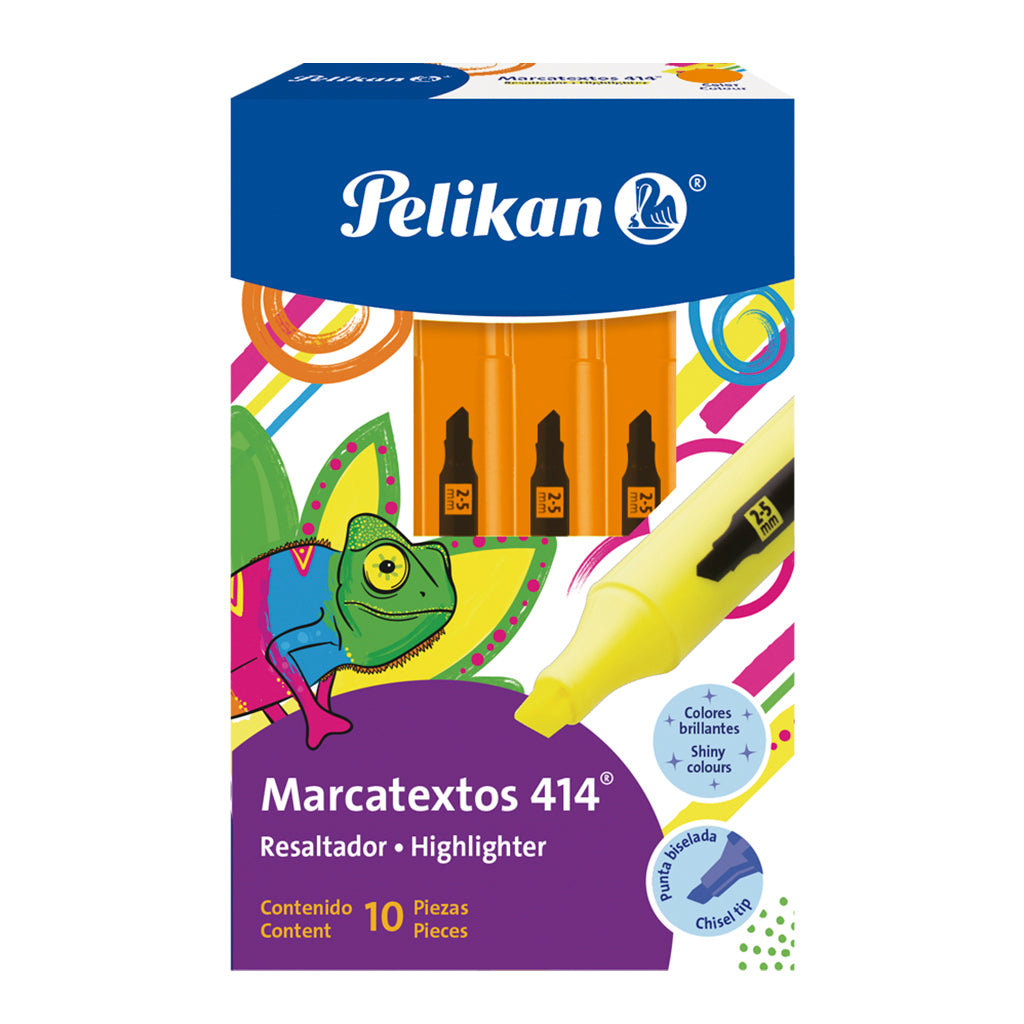 Marcatextos Grueso Naranja #414 Pelikan