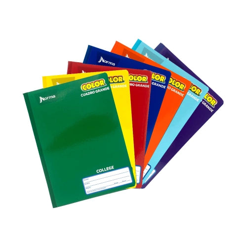 Cuaderno Cosido Colegial Cuadro Grande 100 hjs Norma