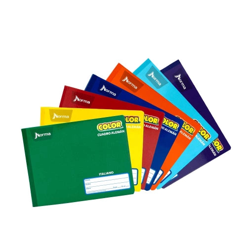 Cuaderno Cosido Forma Italiana Cuadro Alemán 100 hjs Color 360 Norma
