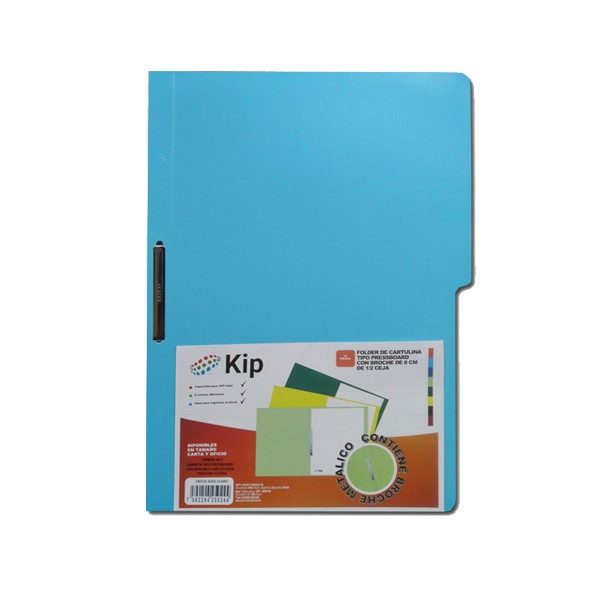 Carpeta con Broche Carta Azul Claro 10 piezas Kip