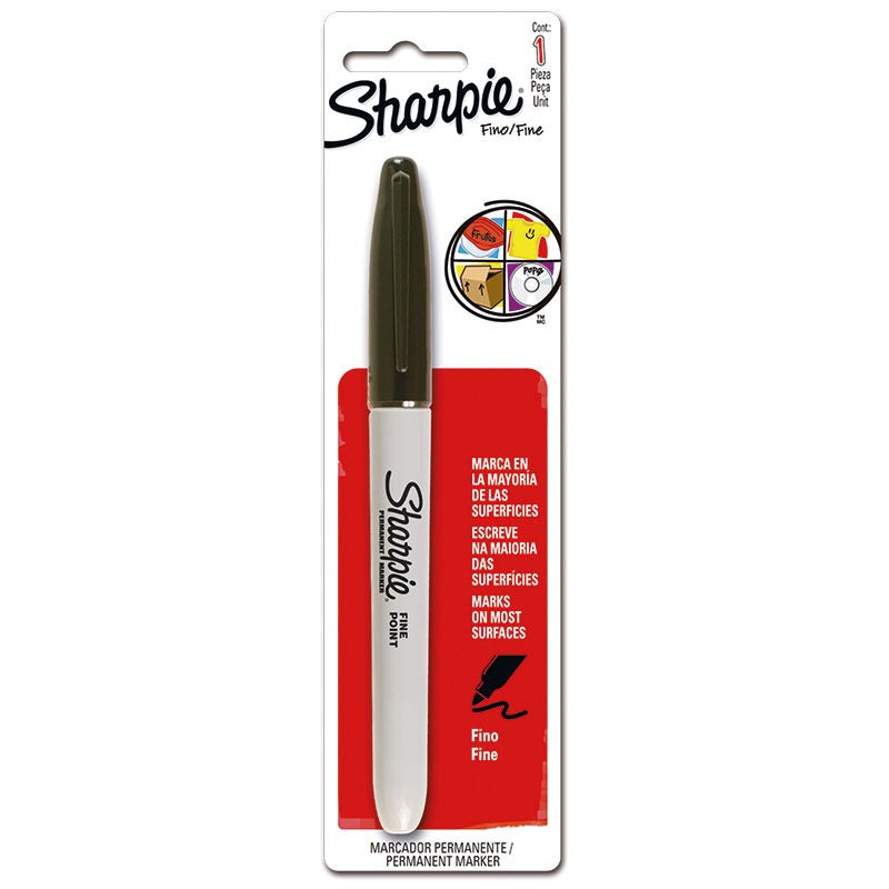 Marcador Permanente Punta Fina Negro Sharpie Newell