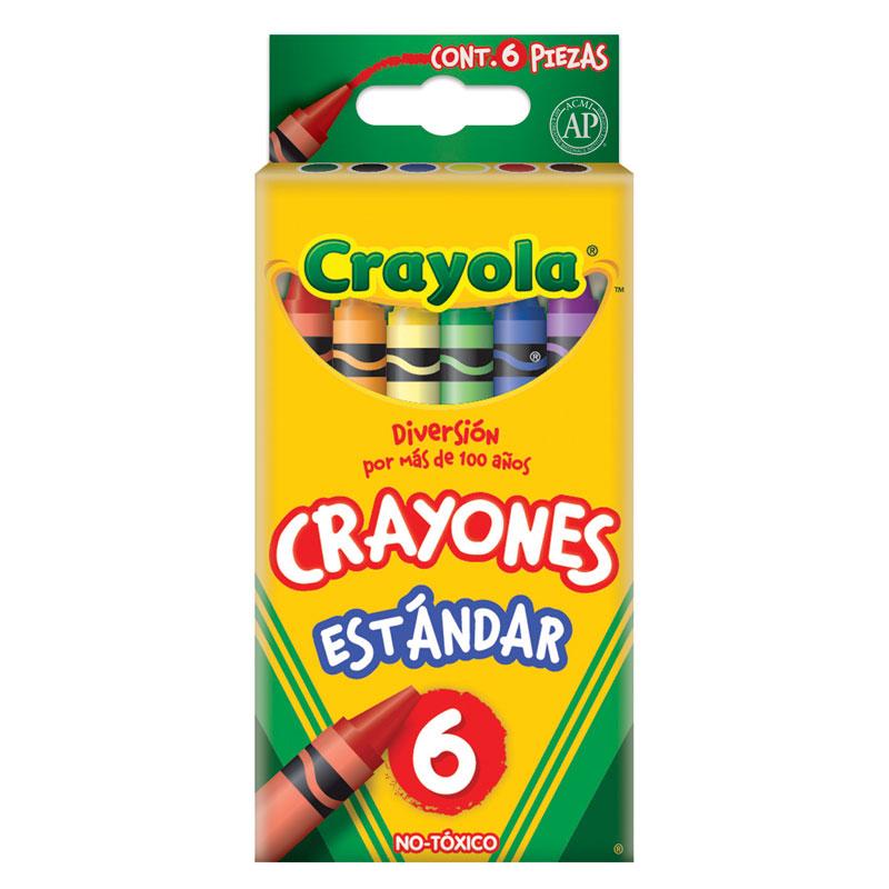 Crayones Delgados Redondos 6 piezas Crayola Binney