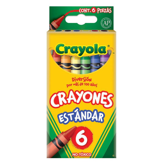 Crayones Delgados Redondos 6 piezas Crayola Binney