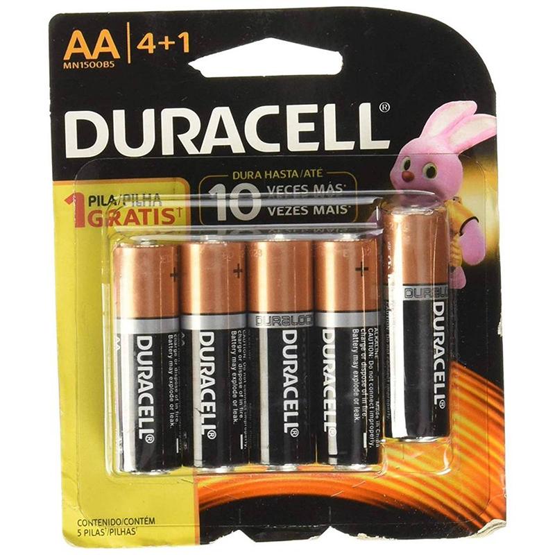 Pila Alcalina AA C/5 piezas Duracell