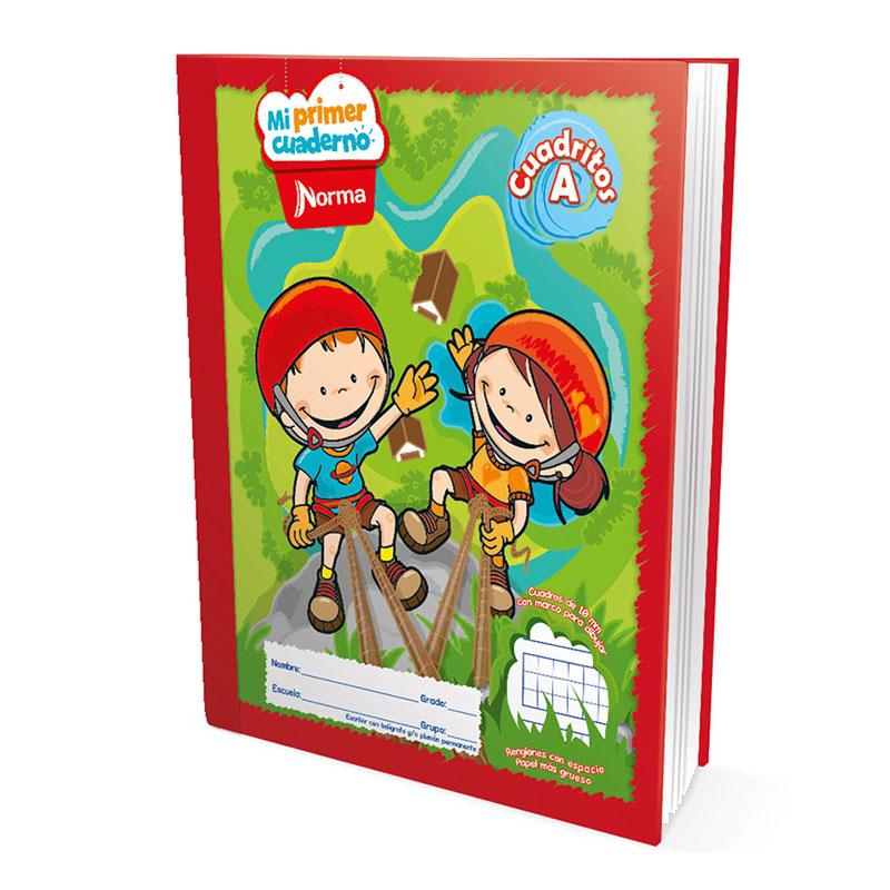 Cuaderno Preescolar Cosido Forma Italiana Cuadritos A 72 hjs Mi Primer Cuadritos Norma