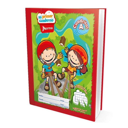 Cuaderno Preescolar Cosido Forma Italiana Cuadritos A 72 hjs Mi Primer Cuadritos Norma