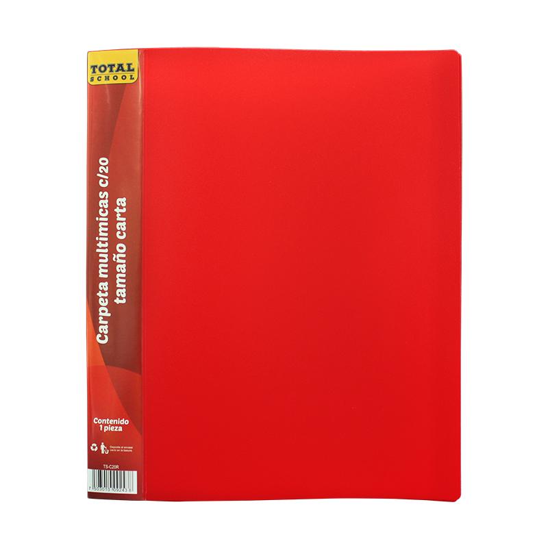 Carpeta Multimicas C/20 T/Carta Rojo Total School