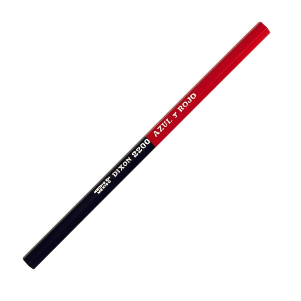 Lapiz Bicolor Delgado Rojo Azul 12 piezas Dixon