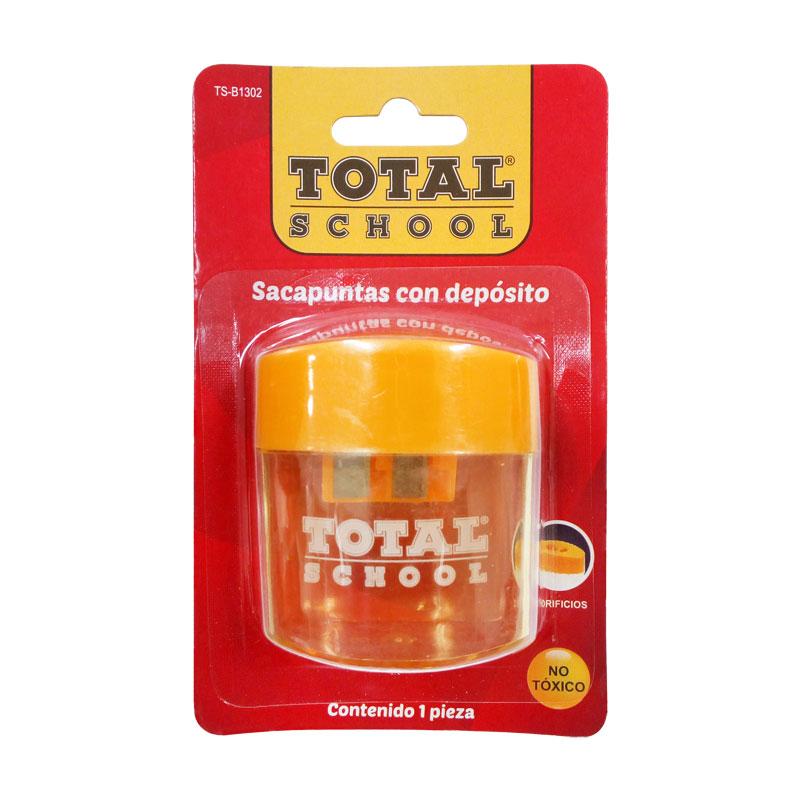 Sacapuntas Escolar con Deposito 2 Orificios Redondo Total School