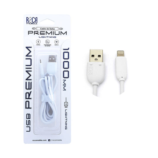 Cable de Datos Lightning 100 cm Roca Mobile