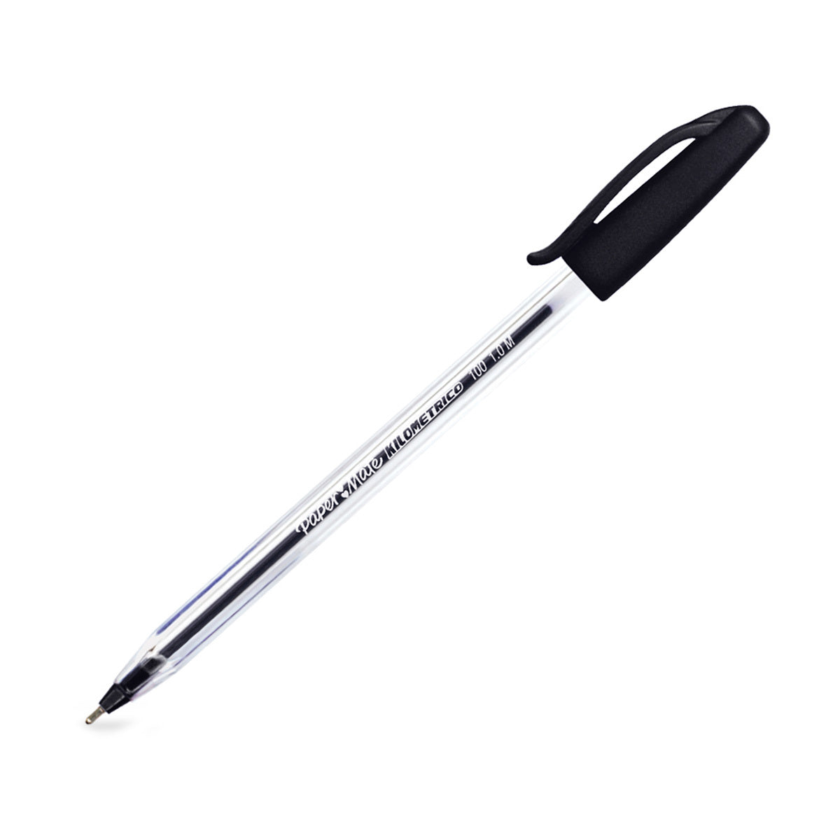 Boligrafo Punto Medio Negro 12 piezas Kilometrico Papermate