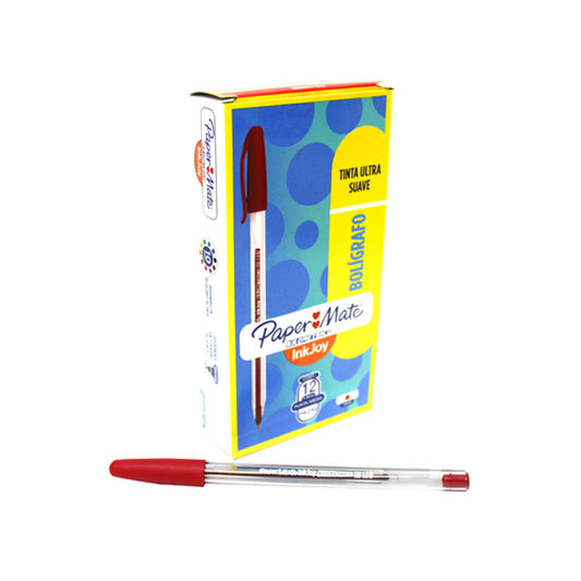 Boligrafo Punto Medio Rojo 12 pieza Kilometrico Papermate