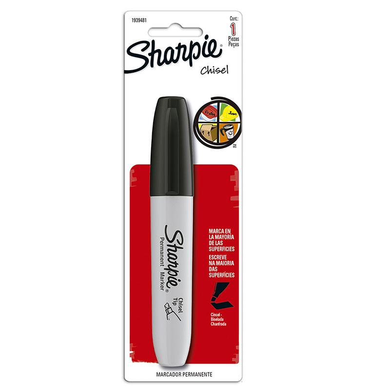 Marcador Permanente Cincel Negro Blíster Sharpie Newell
