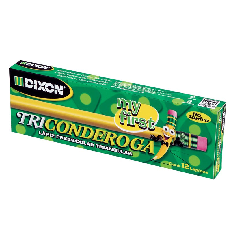 Lápiz Entrenador Grafito Triangular #2 Ticonderoga My First 12 piezas Dixon