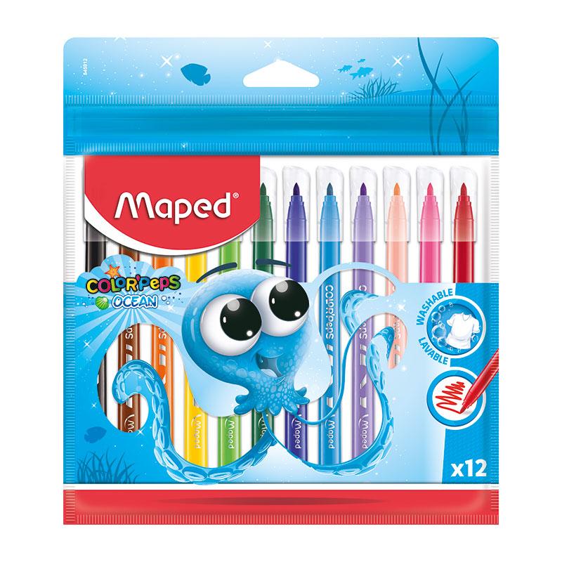 Plumon Delgado 12 piezas Colorpeps Maped