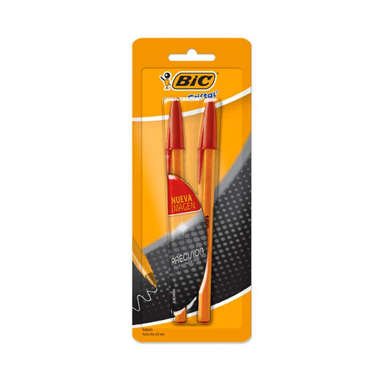 Bolígrafo Punta Fina Rojo C/2 piezas Precision Blíster Bic