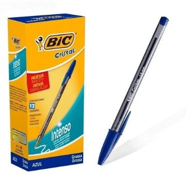 Bolígrafo Punto Grueso Azul Intenso 12 piezas Bic
