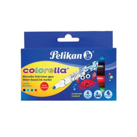 Plumón Grueso Surtido C/4 piezas Blíster Colorella Pelikan