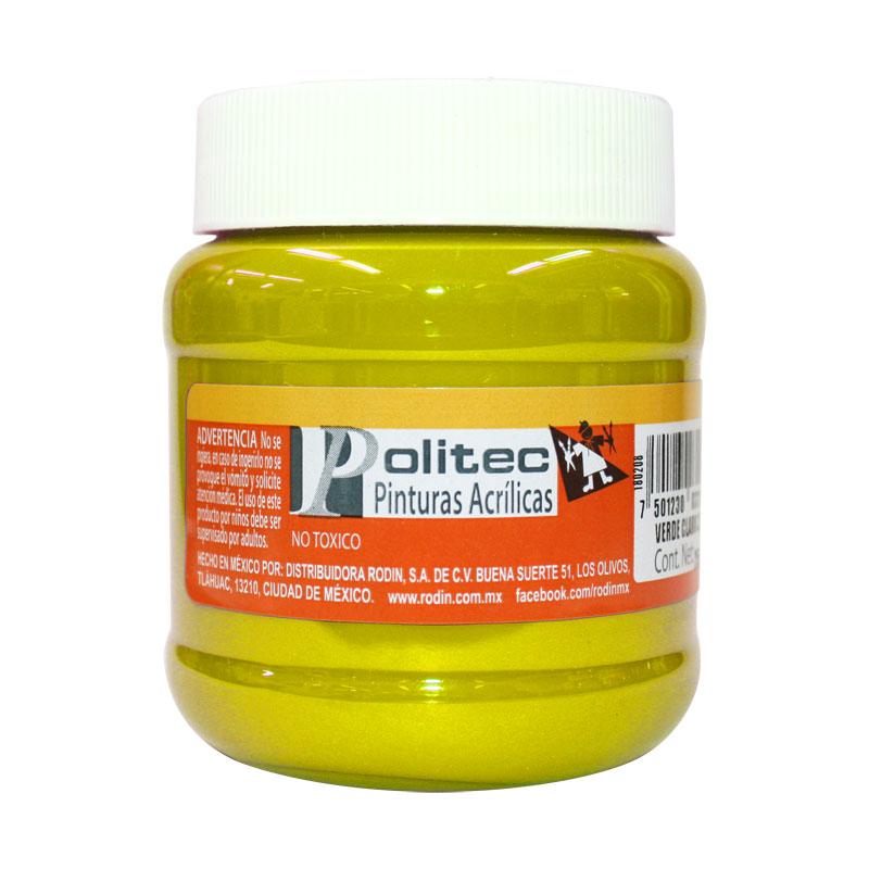 Pintura Acrilica Limon Hanza 250 ml Politec Bote Rodin