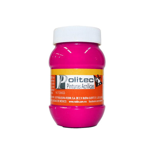 Pintura Acrílica Rosa Mexicano 100 ml Politec Bote Rodin