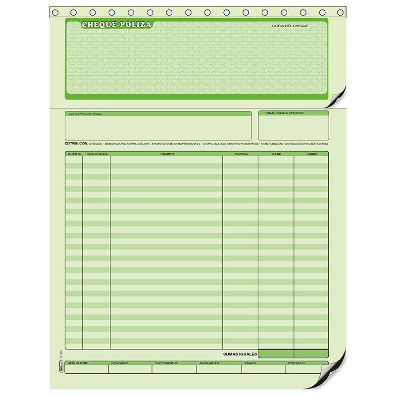 Block Cheque Póliza Cpapel Carbón B 1013 Printaform Papelería Del Ahorro 3300