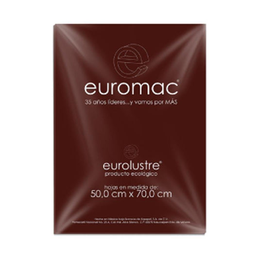Papel Lustre Café 50 x 70 cm Paquete/25 piezas Euromac Arpapel