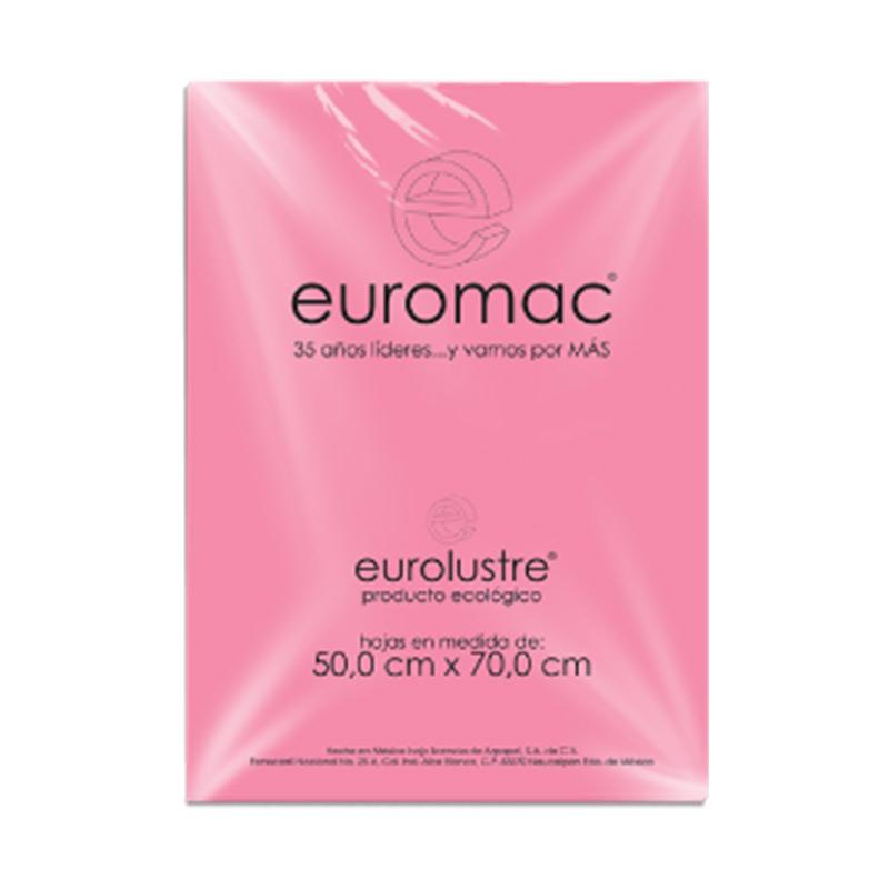 Papel Lustre Rosa Pastel 50 x 70 cm Paquete/25 piezas Euromac Arpapel