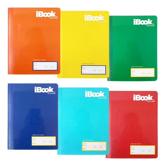 Cuaderno Cosido Colegial Cuadro Grande 100 hjs Ibook
