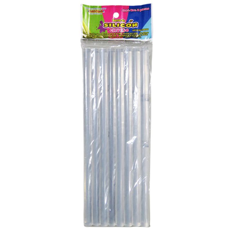 Silicon Barra Transparente Grueso 8 piezas Blíster Pascua